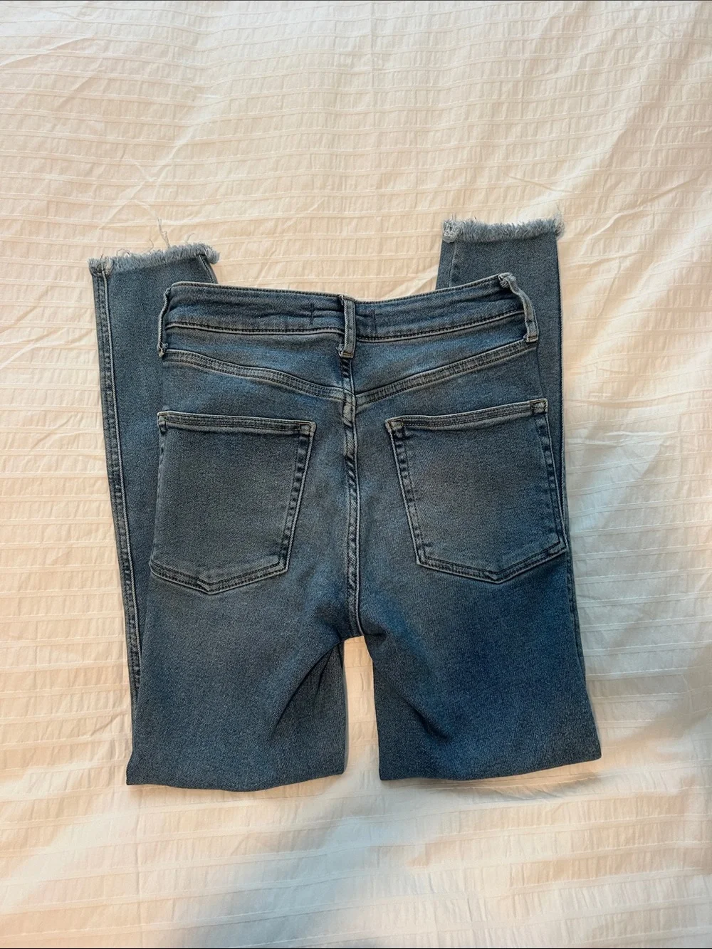 Free People High-Rise Skinny Jeans in Dark Blue